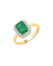 Diana M. 14K 1.80 ct. tw. Diamond & Zambian Emerald Ring