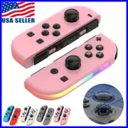Wireless Pair Gamepad Joypad with LED Left & Right For Switch Joy Con Controller