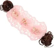 VICASKY Soft Lace Flower Headband for Comfortable Elastic Band for Birthdays and Special Events Stylish Photo Shoot Prop Cute Floral Design