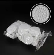 ANNAFRIS 100 Pcs False Eyelashes Glue Holder,Eyelash Glue Holder Plastic Glue Pallet Pad for Eyelash Extensions(White)