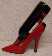 Wine Bottle Holder and/or Decorative Sculpture Party Shoe Red High Heel NEW