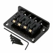 Cigar Box Guitar Parts 4-String Roller Saddle Top Loading Hard-tail Bridge Black
