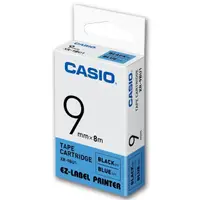 在飛比找momo購物網優惠-【CASIO 卡西歐】標籤機專用色帶-9mm藍底黑字(XR-