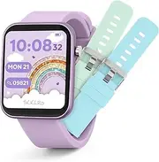 Tikkers Smart Series 13 Smart Watch and Lilac Silicone Strap Set, Lilac, One Size, Casual
