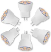 MR8 Light Bulb LED Replacement for Mini Halogen Recessed Lamps 12 Volt 1 Diameter GU4 RV Boat Camper Yacht Train Motor Home Interior Tiny House Ship Van Truck Sprinter Lighting - Cool White - 6 Pack