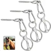 Cididu 3 Pack Horse Tie Ring, Tie Ring for Horses, 304 Stainless Steel Horse Training Accessories for Indoor and Outdoor Horse Trailers, Safe and Durable Horse Tack and Supplies Humane Way