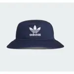 ADIDAS ORIGINALS BUCKET HAT 深藍 刺繡 大LOGO 三葉草 漁夫帽 ED9384 女版