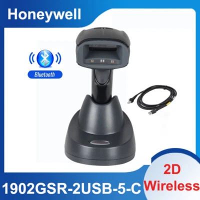 Honeywell 1902GSR-2USB-5-C 2D Area-Imaging Wireless Barcode Scanner Handheld