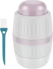 FwQoFvk 4 Functions Pill Cutter with Stainless Steel Blade, Portable Pill Crusher, 1/2 Divider,1/4 Divider,Grinding and Storing Pill Grinder, Tablet Crusher for Small and Tiny Pills 9.4x6.35x6.35cm (Pink)