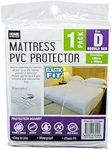Bed Mattress Double PVC Protector Cover Waterproof Fitted with Elastic 130x190cm