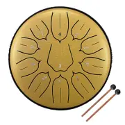 11-Tone Steel Tongue Drum 6 Inch Hand Pan Drums W/ Drumsticks Percussion W4G0
