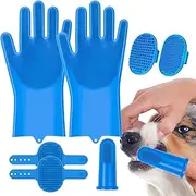 Pet Grooming Gloves, Silicone Shampoo Brush, Hair Removal Gloves, Comfortable And Easy To Use, Multi-purpose Grooming Tool, 18x14x5 For Washing Bathing Massaging Hair Removal