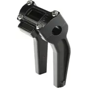 THRASHIN TSC-6500-1 Black 6.5" Pull Back Handlebar Risers w/ Gauge Cutout