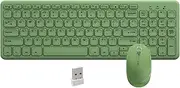 Wireless Keyboard and Mouse Combo,JieruiDeng 2.4Ghz USB Cordless Slim Silent Keyboard and Mouse Kit Home Office Game Use for Computer,Laptop,PC Desktops,Mac (Green)