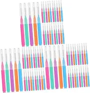 Hohopeti 3sets Ergonomic Interdental Brush for Soft Toothbrush Picker Groove Cleaning Brush for On-the-go Oral Care 50pcs*3