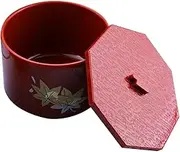 SECFOU Set of 1 Japanese Style Octagonal Miso Soup Bowls Dinnerware with Cover for Snack or Soup