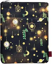 Night Sky Book Sleeve, Book Covers for Paperback, Book Sleeves with Zipper, 11 X 8.5 Inch, Celestial Gifts