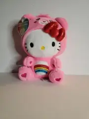 Care Bears Hello Kitty Dressed As Cheer Bear 9" Plush NEW 2024