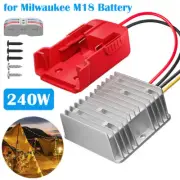 18V to 12V Step-Down Converter for Milwaukee M18 Battery Adapter DC 12V 20A 240W