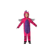 Hatchimals Zebrush Costume Hooded Jumpsuit w/Attached Wings/Tail Child S 4-6