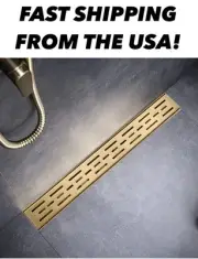 32-Inch Linear Shower Drain with Tile Insert Grate Professional Brushed 304