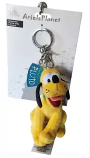 Disney Parks Pluto Bag Charm Keychain Plush