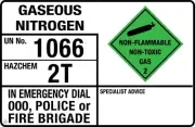 Gaseous Nitrogen - Emergency Information Panel Hazchem Transport Sign(EIP-01-GT)