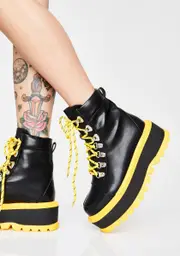 [Koi Footwear] Caution Hydra Matrix Platform Boots