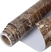 Arthome Brown Marble Paper,40x310cm Self Adhesive Wallpaper Waterproof PVC Vinyl, Oil Proof, Vinyl Paper for Furniture Cover Surface,Countertop,Kitchen,Shelf Liner…
