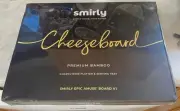 New Smirly Bamboo Cheese Board and Knife Set Extra Large Charcuterie Board