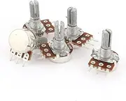 NEW LON0167 5 Pcs B100K Type B 100K Ohm 3 Terminal Single Linear Rotary Taper Potentiometer(5 Stck B100K Typ B 100K Ohm 3 Terminal Single Linear Kegel Potentiometer