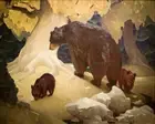 Fall in the Foothills [bears] : William Herbert Dunton : 1929 : Art Print