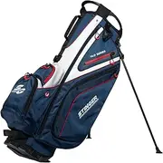 Stinger Lightweight Golf Stand Bag - Navy/White/Red for Golfers, 14-Way Divider, 7 Pockets, Insulated Drink Sleeve, Large Travel/Rain Hood, Backpack Carry Strap and More.