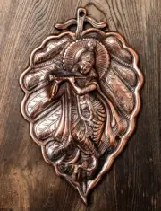 [Vintage Japan Item] Wall Hangingindian God Bodhi Tree Krishna 33Cm / Statue Swi