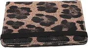 [Baluue] Leopard Print Passport Holder with Protection Lightweight PU Travel Wallet for Men Women Document Organizer with Ticket Compartment Stylish Travel Essential