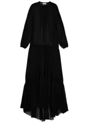 Saint Laurent Silk-tulle Gown - Black - 12 12