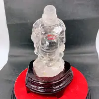 在飛比找蝦皮購物優惠-H866  頂級白水晶彌勒佛雕件 1kg，高21cm長8cm