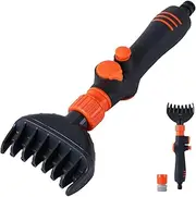 AIMALL Swimming Pool Cartridge Filter Cleaner Brush, Hand-held Cleaning Brush with Hose Connector, Regulator Dial & 7 Powerful Water Jets for Efficient Filter Element Cleaning