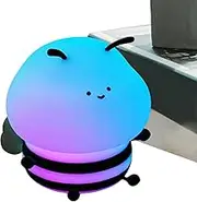 Apujent Bee Table Lamp, Portable LED Lamps, Silicone Type-c USB Charging Table Top Lamp, Funny Touch Nightlights for Bathroom, Living Room, Bedroom, Hallway