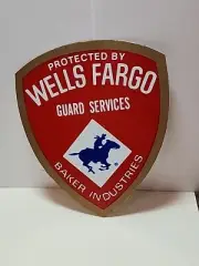 Wells Fargo Baker Industries Guard Services Decal Sticker 4 3/4" RRP 667