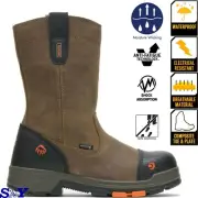 WOLVERINE Wellington Waterproof Composite Toe Moisture Wicking Men's Boots wv