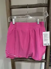Lululemon Hotty Hot High Rise Skirt Lined SNCP/Sonic Pink Size 6 NEW