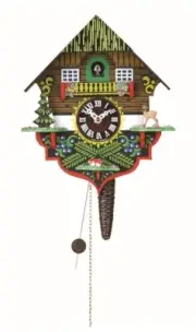 Quarter call cuckoo clock with 1-day movement Black Forest House TU 618 NEW