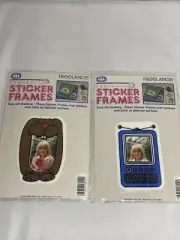 NOS Lot of 2 Sticker Frames Stickers VTG '83 Freelance Made In USA 80’s Bunny TV