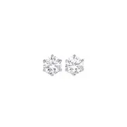 Sterling Silver 7mm Cubic Zirconia Studs in Clear