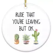 Coworker Leaving Gifts for Women, Christmas Ornaments - Going Away, Farewell, Re