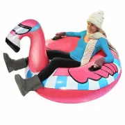 GoFloats Winter Snow Tube - Flying Flamingo - The Ultimate Sled & Toboggan