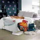 Cockscomb Embellishment Light 3D Warm Plush Fleece Blanket Picnic Sofa Couch