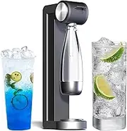 Fizzy Drinks Machine,Sparkling Water Maker,Homemade Carbonated Water Machine,Three Levels Adjustable,Double Pressure Relief Structure,Stainless Steel + Pet Material Water Bottle - 1100ml Capacity
