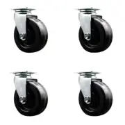 5 Inch Phenolic Wheel Swivel Caster Set with Ball Bearings SCC